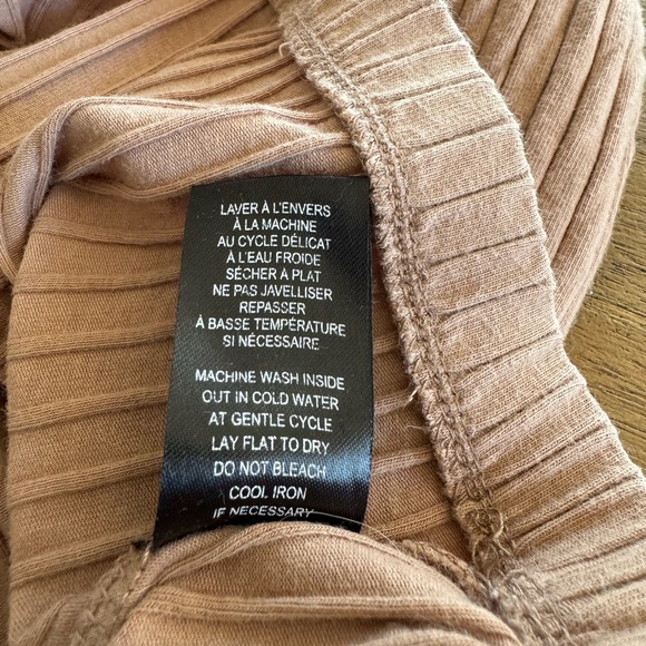 Simons Tan Cropped Tank Top with Shoulder Pads - Picture 6 of 6